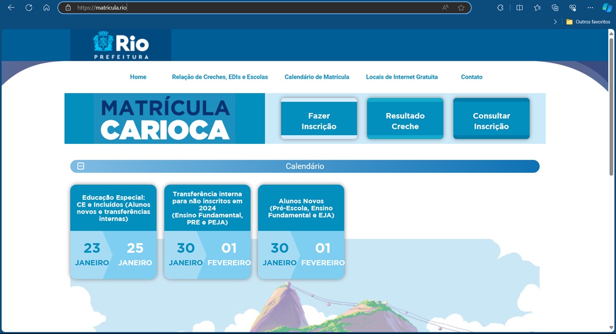 Portal da Matrícula Carioca 