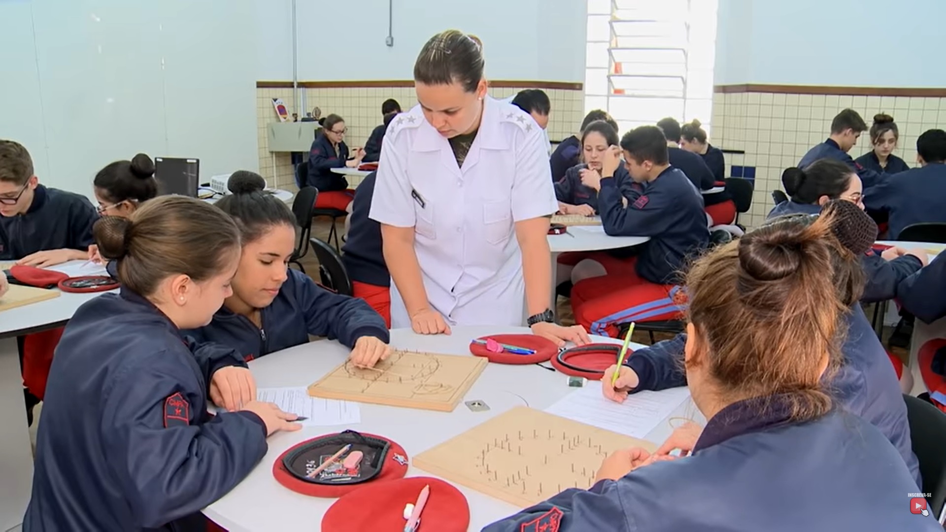 Alunos em aula no Colégio Militar de Porto Alegre 