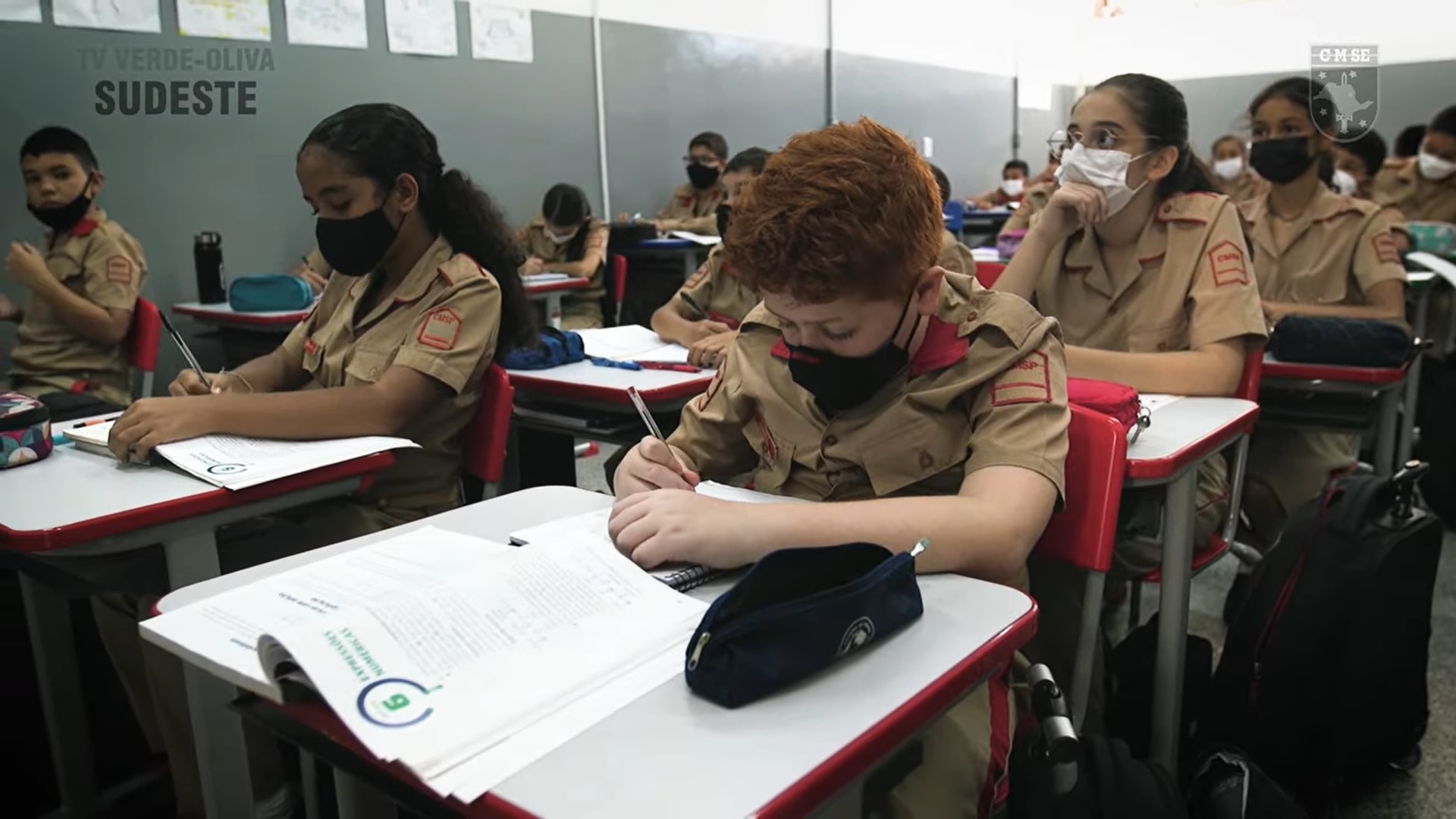 Alunos em aula no Colégio Militar de São Paulo 