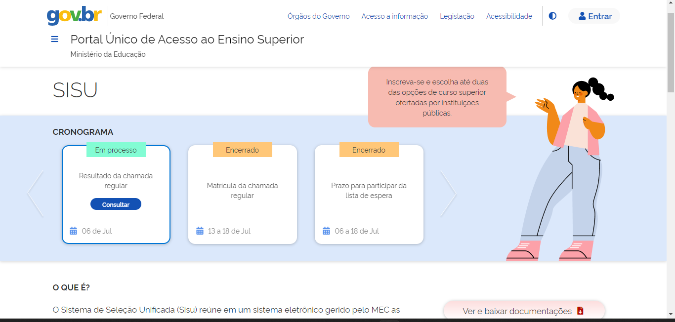 portal de inscrições SISU