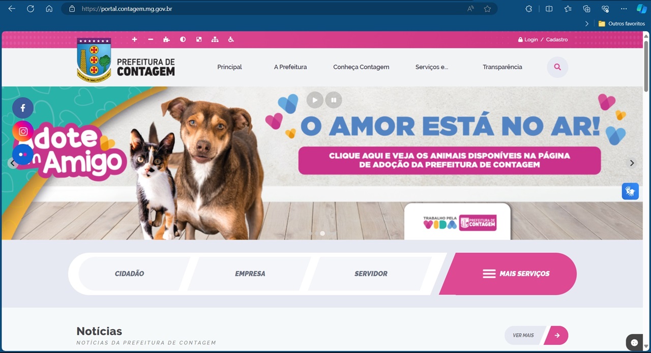 Portal da Prefeitura de Contagem 